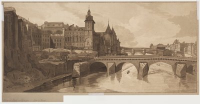 Výběr z dvaceti nejmalebnějších výhledů v Paříži: Pohled na Pont au Change od Thomas Girtin