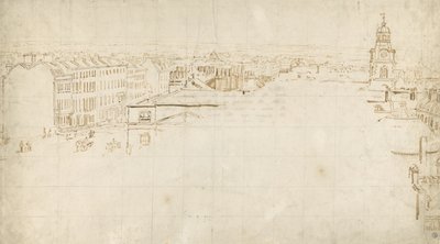 Sketch for the Eidometropolis, c.1801 (inkoust na papíře) od Thomas Girtin