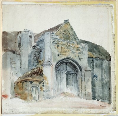 Desátková stodola, Abbotsbury (akvarel na papíře) od Thomas Girtin