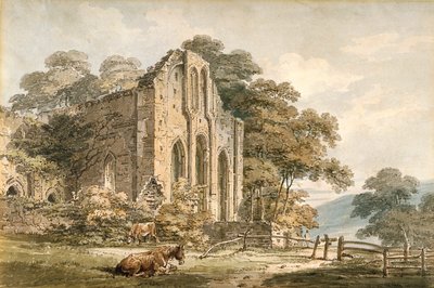 Opatství Valle Crucis, Denbighshire, severní Wales od Thomas Girtin