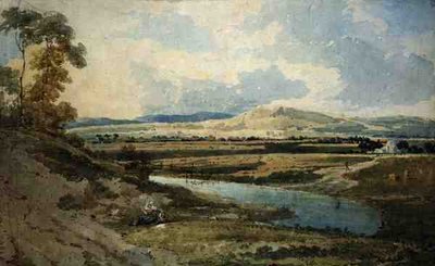 Pohled poblíž Bromley, Kent (akvarel přes tužku na papíře) od Thomas Girtin