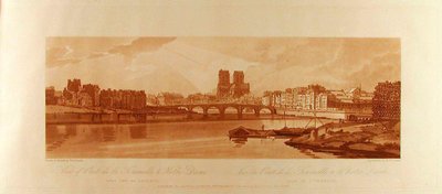 Pohled na Pont de la Tournelle a Notre-Dame od Arsenalu od Thomas Girtin