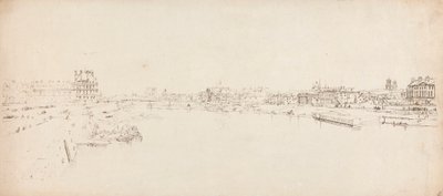 Pohled na Tuileries a most převzatý z Pont de la Concorde od Thomas Girtin