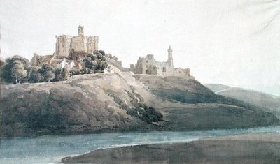 Warkworth Castle (akvarel na papíře) od Thomas Girtin