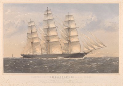 Clipper Ship Ambassador, A.1. 16 let... William Lund Esquire  others (majitelé) William Walker Esquire (stavitelé) od Thomas Goldsworth Dutton