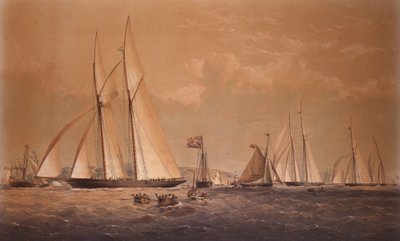 Vítězný závod Anglo American Yacht Race v Cambrii, 1868 od Thomas Goldsworth Dutton