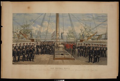 Královské námořnictvo. Věnováno admirálu siru Thomasi Sabrine Pasleymu... z H.M.S. The Royal Oak. od Thomas Goldsworth Dutton