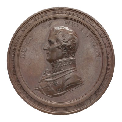 Pamětní medaile Wellingtona a Blüchera u Waterloo, 1815 (bronz) od Thomas Halliday