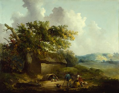 Rolníci před chalupou (olej na plátně) od Thomas Hand