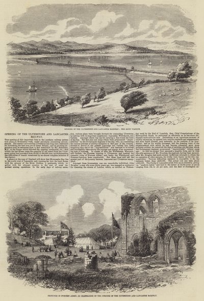 Otevření Ulverstone a Lancaster Railway od Thomas Harrington Wilson
