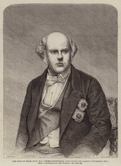 hrabě z Elginu, GCB, KT, generální poštmistr, lord rektor univerzity v Glasgow atd. od Thomas Harrington Wilson
