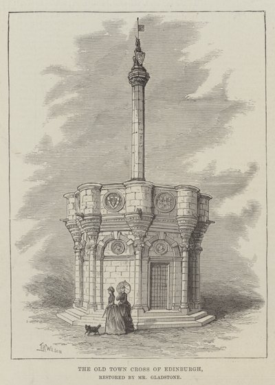Staroměstský kříž z Edinburghu, restaurovaný panem Gladstonem od Thomas Harrington Wilson