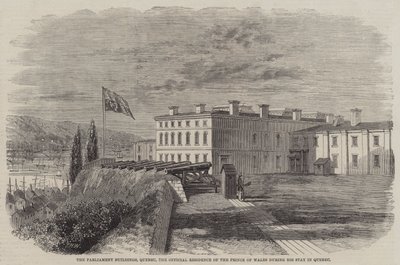 Budovy parlamentu, Quebec, oficiální sídlo prince z Walesu během jeho pobytu v Quebecu od Thomas Harrington Wilson