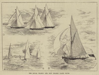 Yacht Cluby Royal Thames a New Thames od Thomas Harrington Wilson
