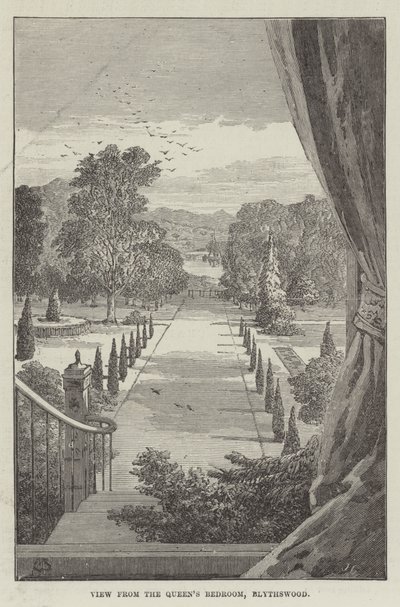 Pohled z ložnice královny, Blythswood od Thomas Harrington Wilson