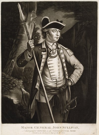 Generálmajor John Sullivan, významný důstojník v kontinentální (sic) armádě od Thomas Hart