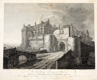 Pohled na hrad Stirling, inž. William Byrne, hospoda. 1781 od Thomas Hearne