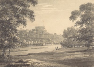 Hrad Windsor z hracích polí Eton od Thomas Hearne