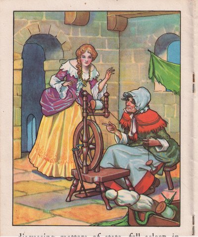 Spánek u kolovrátku (litografie) od Thomas Heath Robinson