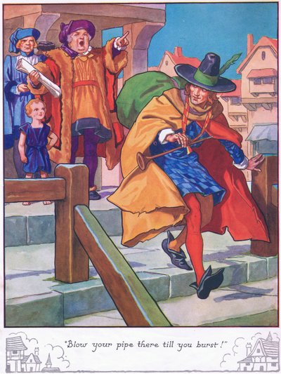 "Foukej, dokud ti nepraskne dýmka!" (barevná litografie) od Thomas Heath Robinson