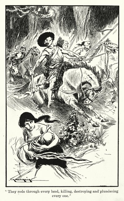 Hunové (litografie) od Thomas Heath Robinson