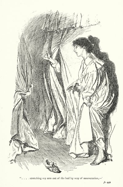 Ilustrace k Sentimentální cestě, Laurence Sterne (litografie) od Thomas Heath Robinson