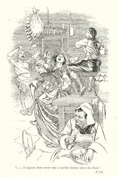 Ilustrace k Sentimentální cestě, Laurence Sterne (litografie) od Thomas Heath Robinson
