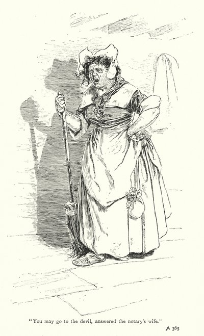Ilustrace k Sentimentální cestě, Laurence Sterne (litografie) od Thomas Heath Robinson