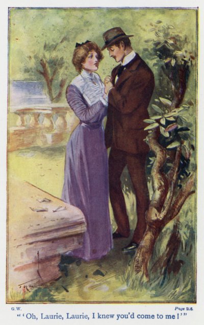 Ilustrace k Dobrým manželkám Louisy M. Alcottové (barevná litografie) od Thomas Heath Robinson