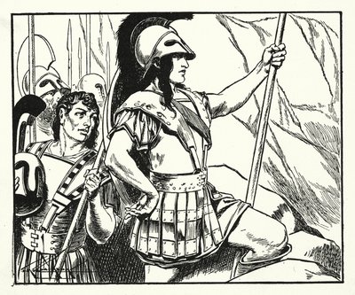 Leonidas (litografie) od Thomas Heath Robinson