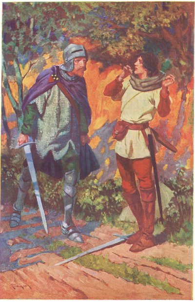 "Robine!" vykřikla. "Ty mě neznáš Neznáš svou Marion (barevná litografie) od Thomas Heath Robinson