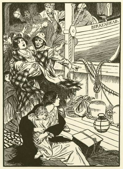 Záchrana žen a dětí (rytina) od Thomas Heath Robinson