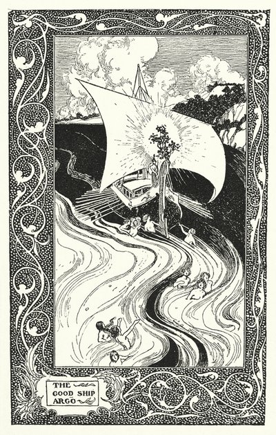 Dobrá loď Argo (litografie) od Thomas Heath Robinson