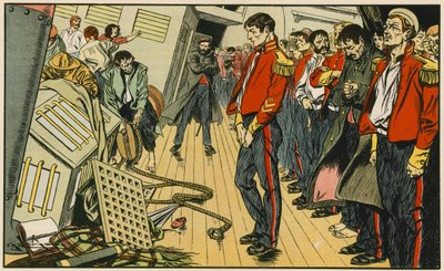 Hrdinové z Birkenheadu (barevná litografie) od Thomas Heath Robinson