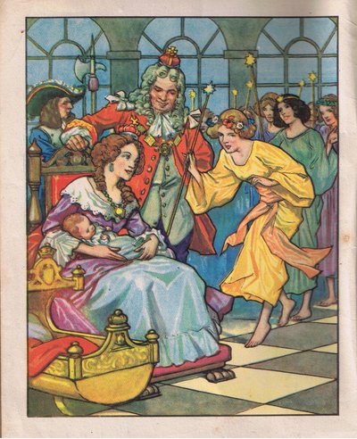Víly a princezna (litografie) od Thomas Heath Robinson