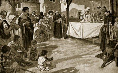 Představení rané mysteriózní hry, ilustrace z knihy "Hutchinson