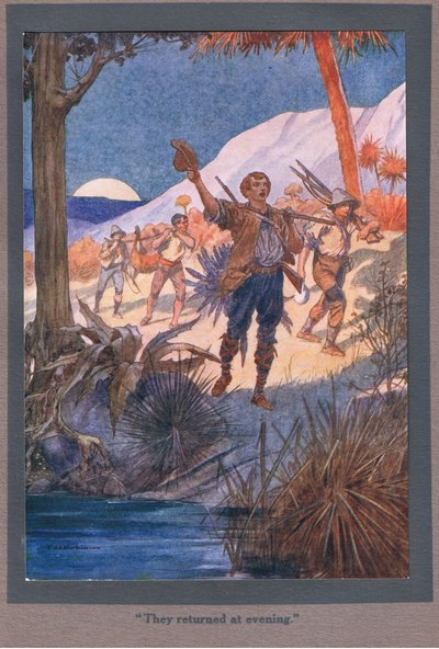 Vrátili se večer (barevná litografie) od Thomas Heath Robinson
