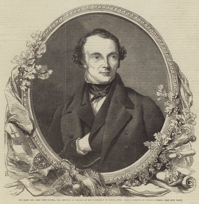 Ctihodný lord John Russell, poslanec, ministr Anglie na konferenci ve Vídni, 1855 od Thomas Heathfield Carrick