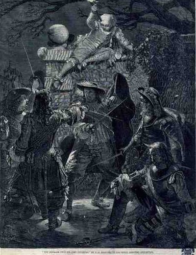 The Outrage Upon Sir John Coventry († 1682), 21. prosince 1670 (rytina) od Thomas Herbert (after) Maguire