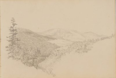 Kauterskill Clove ze Sketchbook of Landscape and Animal Subjects, ca. 1860-64. od Thomas Hewes Hinckley