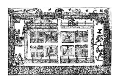 Zahrada, z knihy "Zahradníkův labyrint", 1577 od Thomas Hill