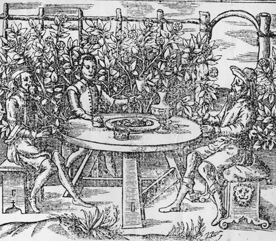 Odpočinek v altánku, 1577 od Thomas Hill