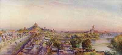 Peking, při pohledu z bubnové věže od Thomas Hodgson Liddell