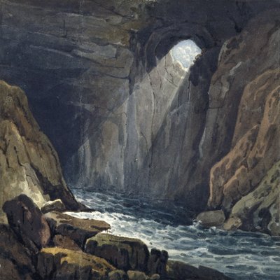 Interiér jeskyně Porth yr Ogof od Thomas Hornor