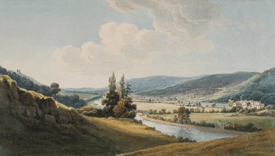 Údolí Neath, Melincourt vpravo (akvarel a tužka na papíře) od Thomas Hornor