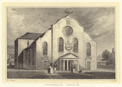 Canongate Church (rytina) od Thomas Hosmer (after) Shepherd