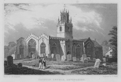 Colyton Church, Devonshire (rytina) od Thomas Hosmer (after) Shepherd
