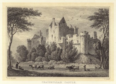 Craigmillar Castle (rytina) od Thomas Hosmer (after) Shepherd