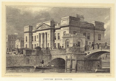 Custom House, Leith (rytina) od Thomas Hosmer (after) Shepherd