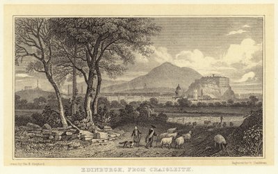 Edinburgh, z Craigleith (rytina) od Thomas Hosmer (after) Shepherd